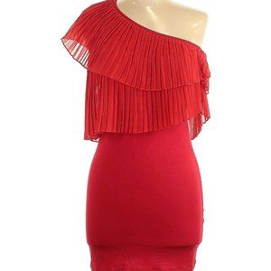 NWT Rare London Size 10 Red One Shoulder Dress